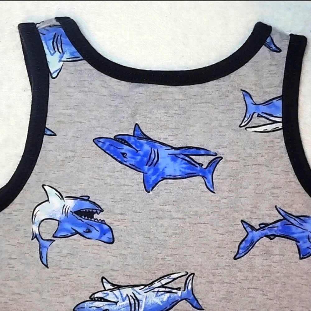 NEW Garanimals 2-Piece Kids Sharks Matching Tank & Short Set